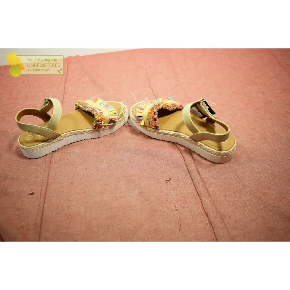 art class Girls' Andi Raffia Sandals Size 4